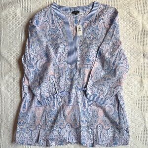 Blue Paisley Women's Top
